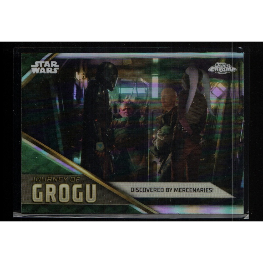 2023 Topps Chrome Star Wars Journey of Grogu Card JG-6 Discovered by Mercenaries